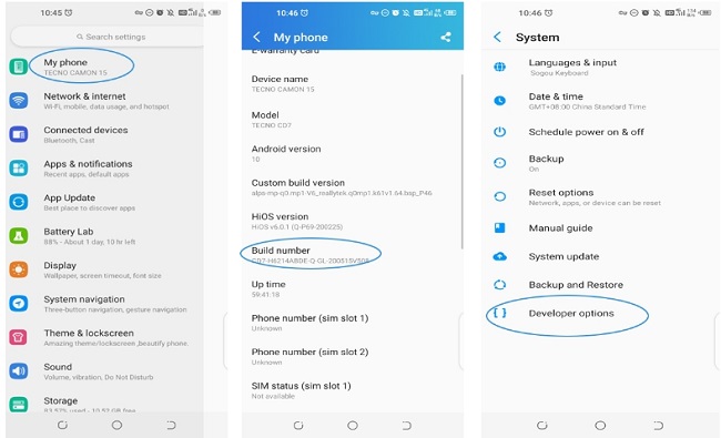developer mode android
