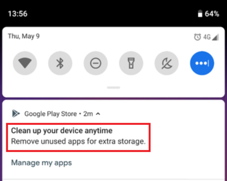 remove unused app android notification
