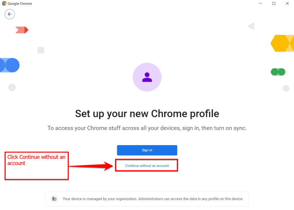 User Profile Google Chrome