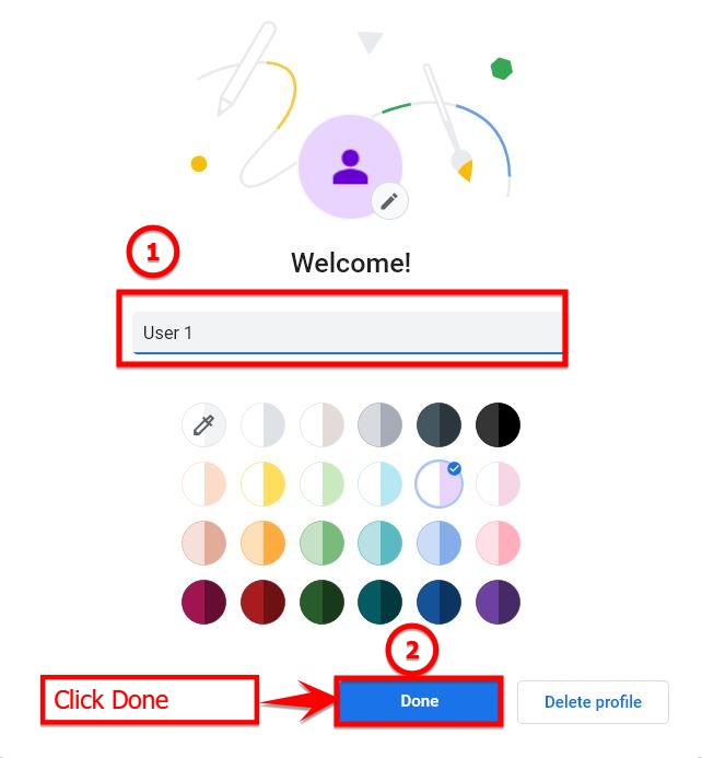 Creating User Profile in Google Chrome