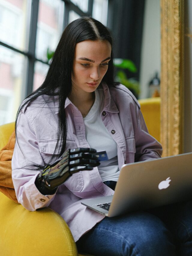 A Woman Sitting on the Couch