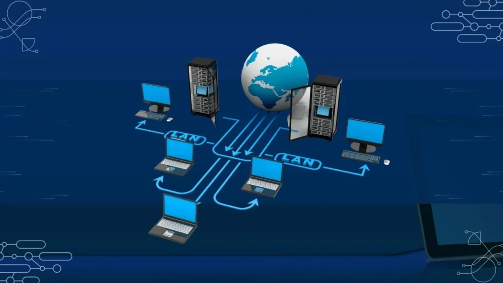 What is Computer Networking - The diagram showing computer networks and components.