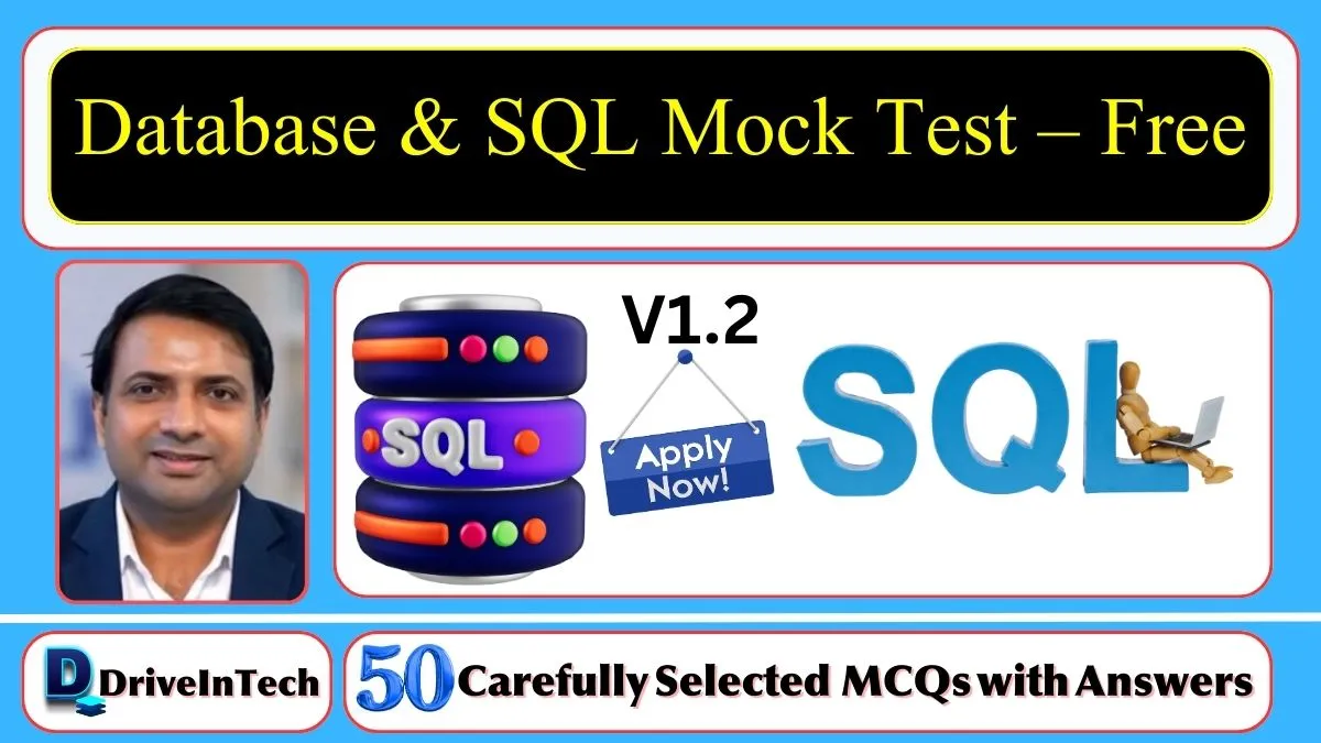 Database and SQL intermediate mock test with advanced queries and performance questions