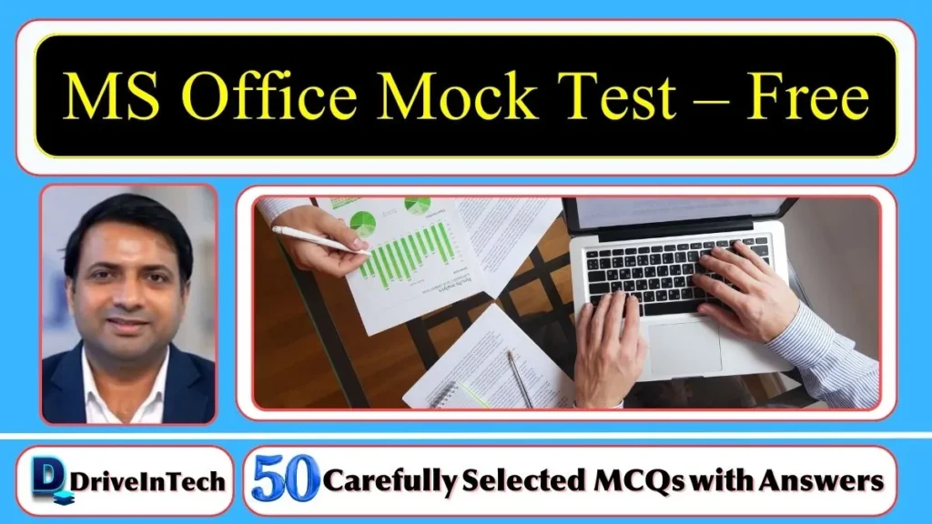 MS Office Mock Test v1.0 with 50 beginner level multiple choice questions