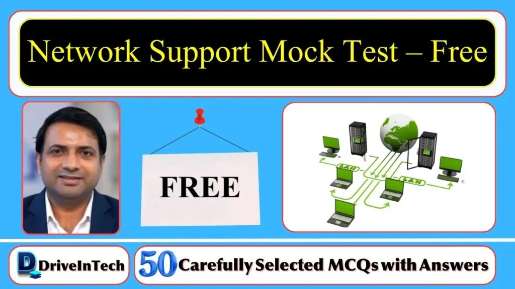 Network mock test quiz with 50 beginner level networking questions for IT and network students